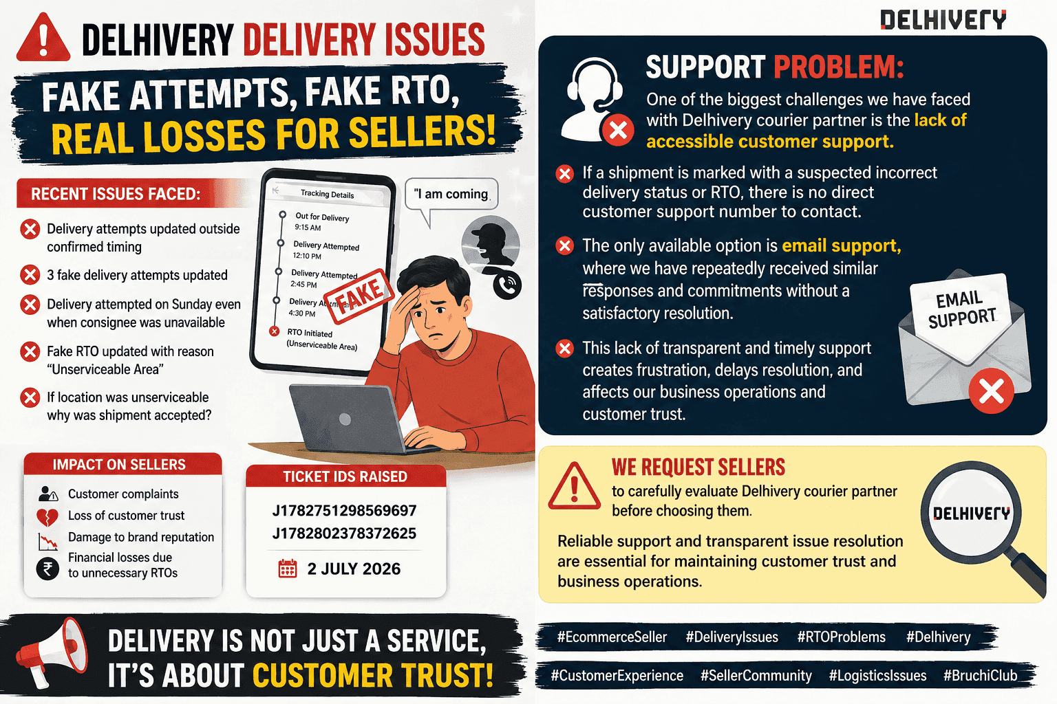 Delhivery Fake RTO & Delivery Attempt Issues: A Growing Concern for Ecommerce Sellers